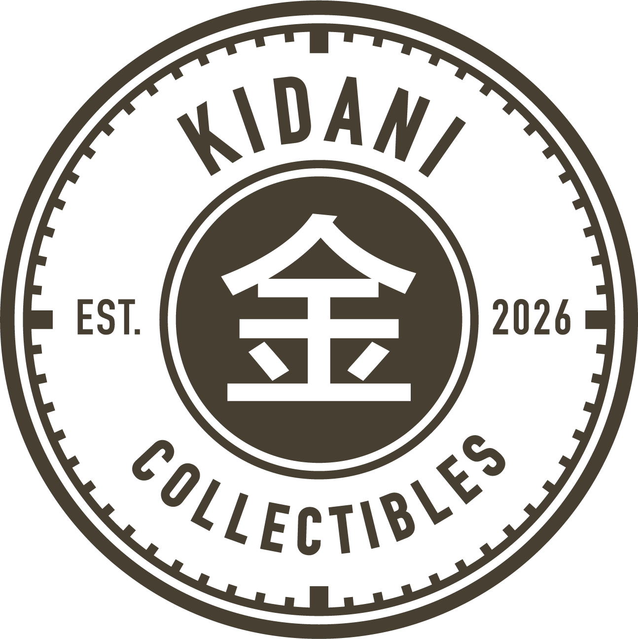 One-color brown Kidani Collectibles symbol